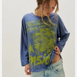 Magnolia Pearl Blue and Green Long Sleeve Tee